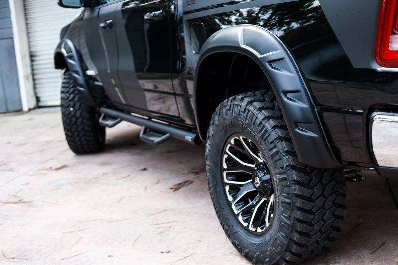 Bushwacker 19-22 Ram 1500 (Excl. Rebel/TRX) 76.3 & 67.4in Bed DRT Style Flares 4pc  - Blk / Smooth - Mammoth Racing -