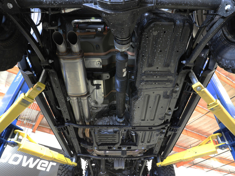 aFe 2021+ Jeep Wrangler JL (392 V8-6.4L) Rock Basher 3in. 304 Stainless Steel Cat-Back Exhaust - Mammoth Racing -