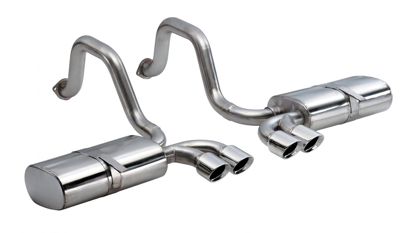 14111 Corsa 2.5 Inch Axle-Back Sport Dual Exhaust Polished 3.5 Inch Tips 97-04 Corvette/Z06 5.7L Stainless Steel Corsa Performance - Mammoth Racing -COR14111