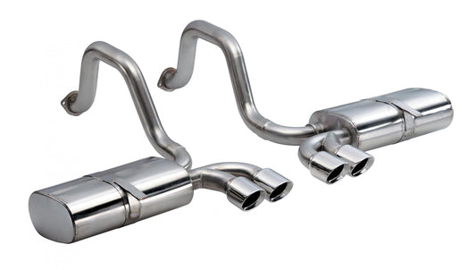 14111 Corsa 2.5 Inch Axle-Back Sport Dual Exhaust Polished 3.5 Inch Tips 97-04 Corvette/Z06 5.7L Stainless Steel Corsa Performance - Mammoth Racing -COR14111