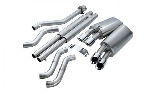 14116 Corsa 2.5 Inch Cat-Back Sport Dual Exhaust Polished 3.5 Inch Tips 92-95 Corvette C4 5.7L V8 LT1 Stainless Steel Corsa Performance - Mammoth Racing -COR14116