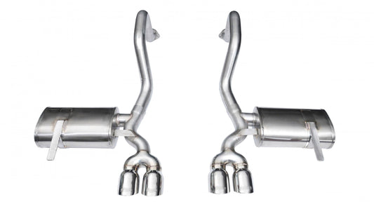14132 Corsa 2.5 Inch Axle-Back Xtreme Dual Exhaust Polished 3.5 Inch Tips 97-04 Corvette/Z06 5.7L Stainless Steel Corsa Performance - Mammoth Racing -COR14132