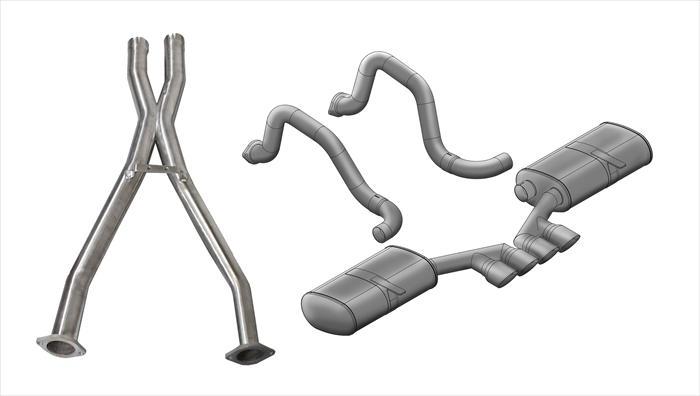 14139CB Corsa 2.5 Inch Cat-Back Sport Dual Exhaust Tigershark 3.5 Inch Polished Tips 97-04 Corvette / Z06 5.7L Stainless Steel Corsa Performance - Mammoth Racing -COR14139CB
