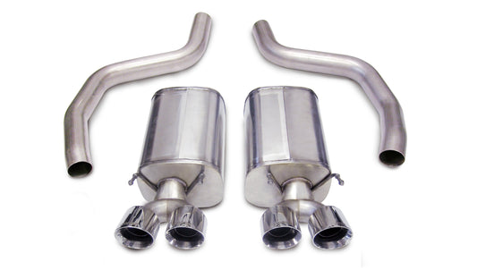 14164 Corsa 3.0 Inch Axle-Back Sport Dual Exhaust Twin 4.0 Inch Polished Tips 06-13 Corvette Z06 7.0L/ZR1 6.2L Stainless Steel Corsa Performance - Mammoth Racing -COR14164