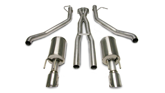 Corsa 14189 2.5 Inch Cat-Back Plus X-Pipe Sport Exhaust Dual Rear Exit - Mammoth Racing -COR14189
