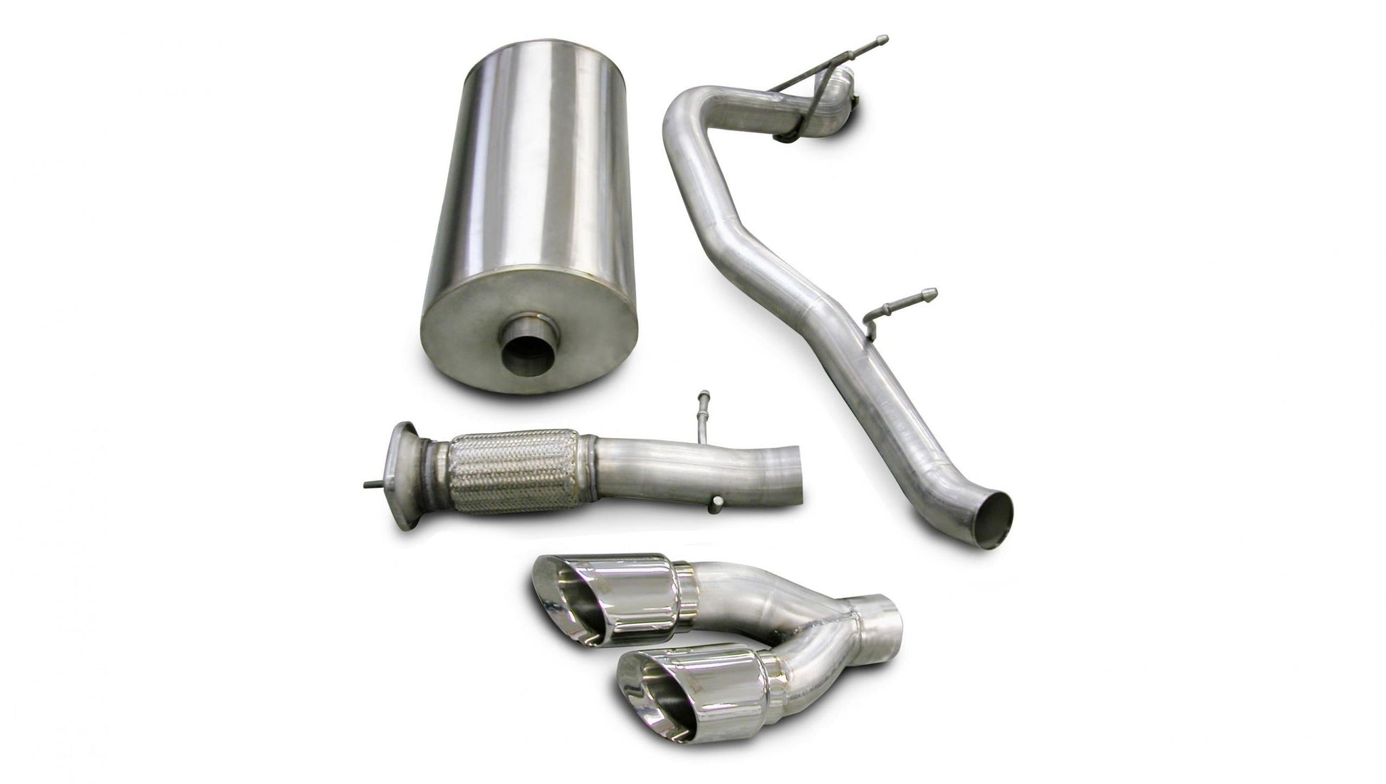 Corsa 14202 3.0 Inch Cat-Back Sport Single Side Exhaust 4.0 Inch Polished Tips - Mammoth Racing -COR14202