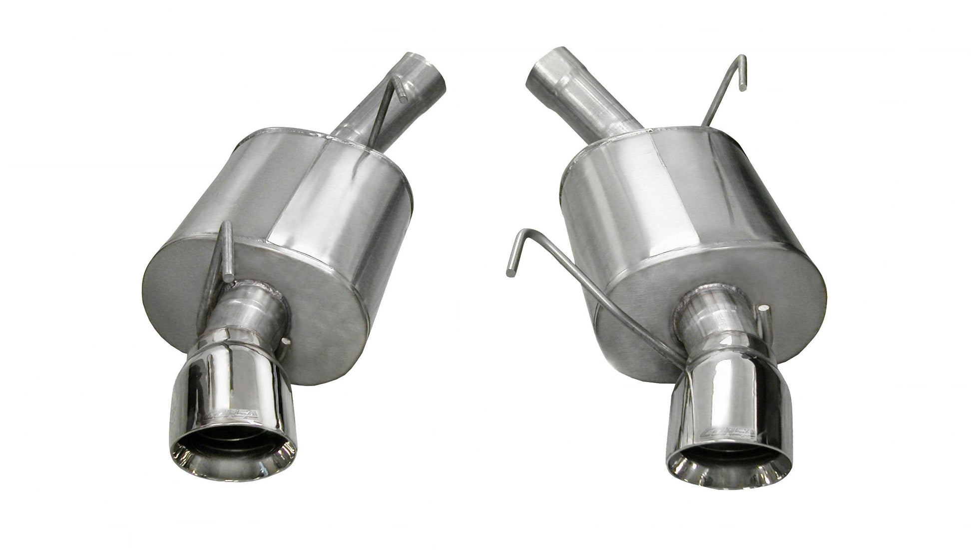 14311 Corsa 2.5 Inch Axle-Back Sport Dual Exhaust Polished 4.0 Inch Tips 05-10 Mustang GT 4.6L/Shelby GT500 5.4L Stainless Steel Corsa Performance - Mammoth Racing -COR14311