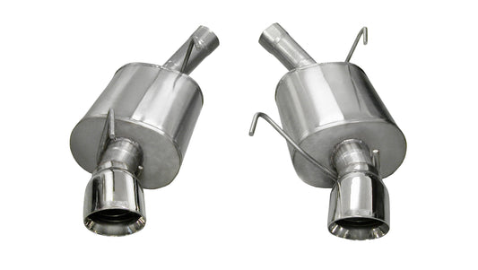 14311 Corsa 2.5 Inch Axle-Back Sport Dual Exhaust Polished 4.0 Inch Tips 05-10 Mustang GT 4.6L/Shelby GT500 5.4L Stainless Steel Corsa Performance - Mammoth Racing -COR14311