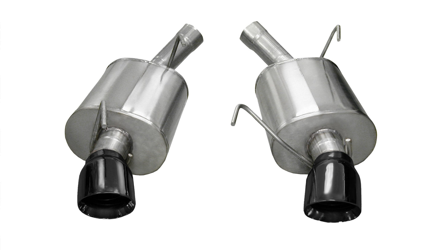 14311BLK Corsa 2.5 Inch Axle-Back Sport Dual Exhaust Black 4.0 Inch Tips 05-10 Mustang GT 4.6L/Shelby GT500 5.4L Stainless Steel Corsa Performance - Mammoth Racing -COR14311BLK