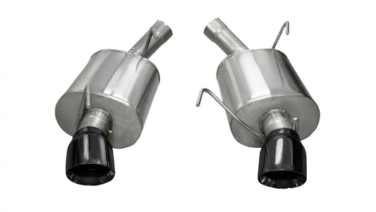 14311BLK Corsa 2.5 Inch Axle-Back Sport Dual Exhaust Black 4.0 Inch Tips 05-10 Mustang GT 4.6L/Shelby GT500 5.4L Stainless Steel Corsa Performance - Mammoth Racing -COR14311BLK