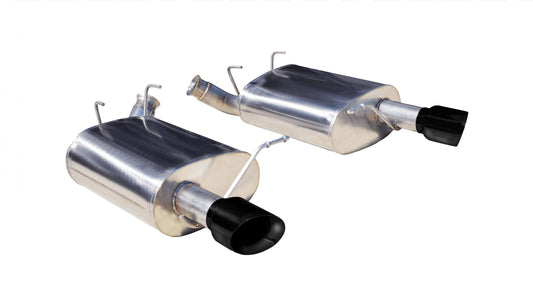 14319BLK Corsa 2.5 Inch Axle-Back Sport Dual Exhaust Black 3.5 Inch Tips 11-14 Mustang 3.7L V6 Stainless Steel Corsa Performance - Mammoth Racing -COR14319BLK