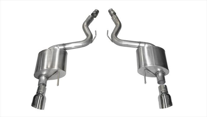 14326 Corsa 3.0 Inch Axle-Back Sport Dual Exhaust Polished 4.5 Inch Tips 15-17 Mustang GT Fastback 5.0L Stainless Steel Corsa Performance - Mammoth Racing -COR14326