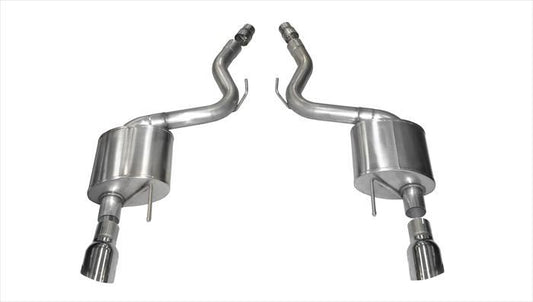 14326 Corsa 3.0 Inch Axle-Back Sport Dual Exhaust Polished 4.5 Inch Tips 15-17 Mustang GT Fastback 5.0L Stainless Steel Corsa Performance - Mammoth Racing -COR14326