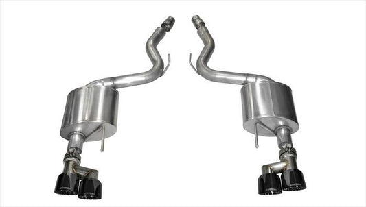 Corsa 14334BLK 3.0 Inch Axle-Back Sport Dual Exhaust Black 4.0 Inch Tips - Mammoth Racing -COR14334BLK