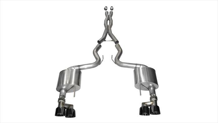 Corsa 14335BLK 3.0 Inch Cat-Back Xtreme Dual Exhaust 4.0 Inch Black Tips - Mammoth Racing -COR14335BLK