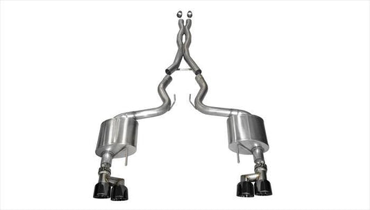 Corsa 14335BLK 3.0 Inch Cat-Back Xtreme Dual Exhaust 4.0 Inch Black Tips - Mammoth Racing -COR14335BLK