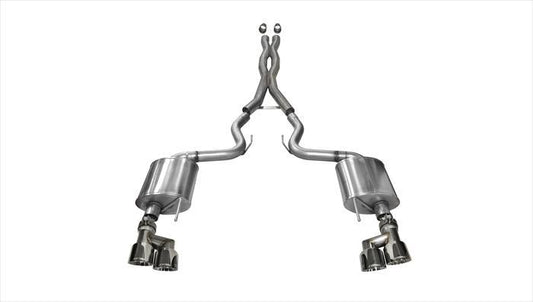Corsa 14337 3.0 Inch Cat-Back Sport Dual Exhaust 4.0 Inch Polished Tips - Mammoth Racing -COR14337