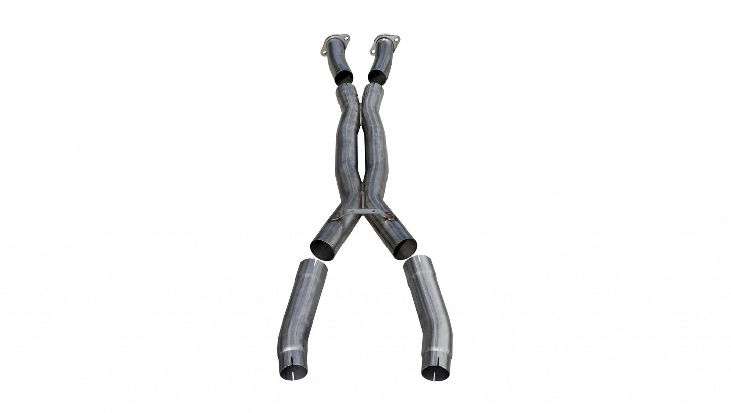 14353 Corsa Double Helixx X-Pipe 3.0 Inch Stainless Steel 09-13 Chevy Corvette C6 6.2L V8 Corsa Performance - Mammoth Racing -14353