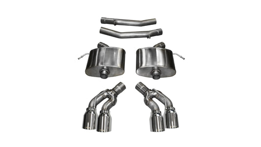 14358 Corsa 2.75 Inch Axle-Back Xtreme Dual Exhaust 4.0 Inch Polished Tips 16-Present Cadillac CTS-V Sedan 6.2L V8 Stainless Steel Corsa Performance - Mammoth Racing -COR14358