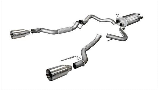 Corsa 14397 3.0 Inch Cat-Back Sport Dual Rear Exhaust 5 Inch Satin Polished Tips - Mammoth Racing -COR14397
