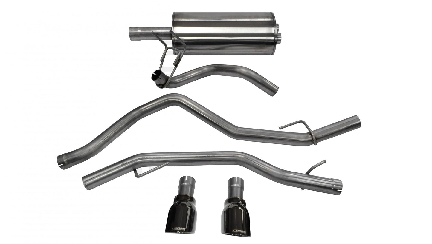 Corsa 14405BLK 3.0 Inch Cat-Back Sport Dual Rear Exhaust 4.5 Inch Black Tips - Mammoth Racing -COR14405BLK