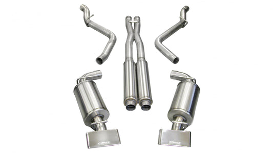14438 Corsa 2.75 Inch Cat-Back Xtreme Dual Rear Exhaust GTX Polished Tips 08-10 Dodge Challenger SRT-8 6.1L V8 Stainless Steel Corsa Performance - Mammoth Racing -COR14438