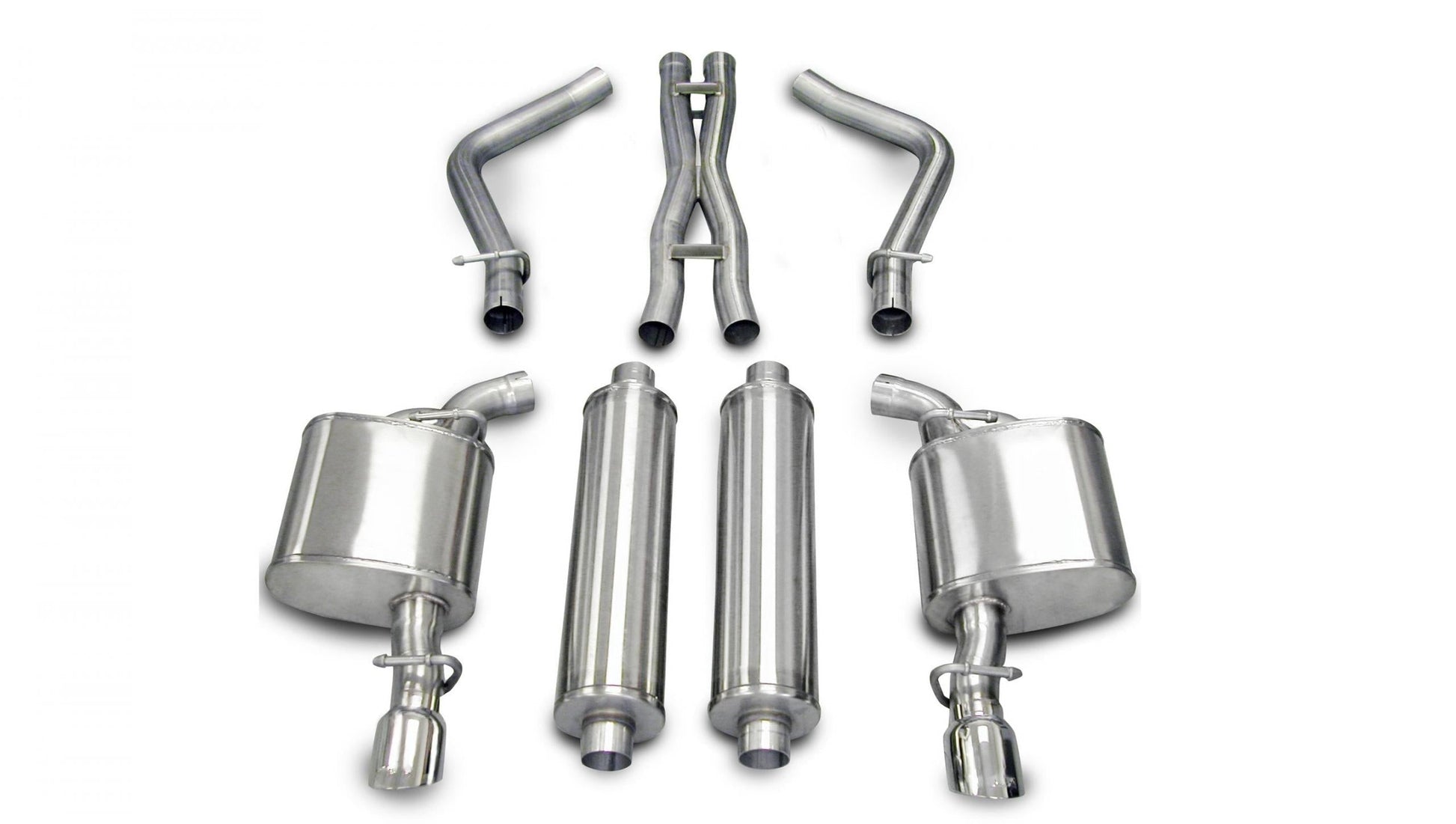 Corsa 14439 2.5 Inch Cat-Back Xtreme Dual Rear Exhaust 3.5 Inch Polished Tips - Mammoth Racing -COR14439