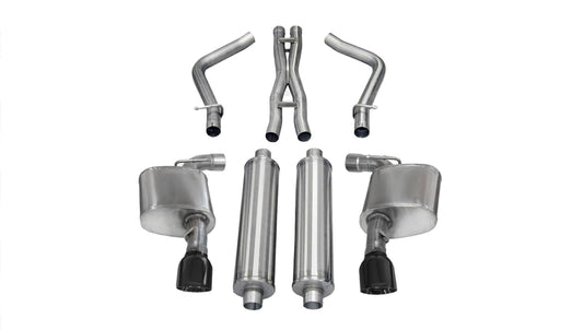 Corsa 14464BLK 2.75 Inch Cat-Back Extreme Dual Exhaust 4.5 Inch Black Tips - Mammoth Racing -COR14464BLK