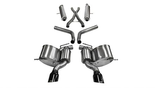 Corsa 14466BLK 2.75 Inch Cat-Back Sport Single Exhaust 4.5 Inch Black Tips - Mammoth Racing -COR14466BLK