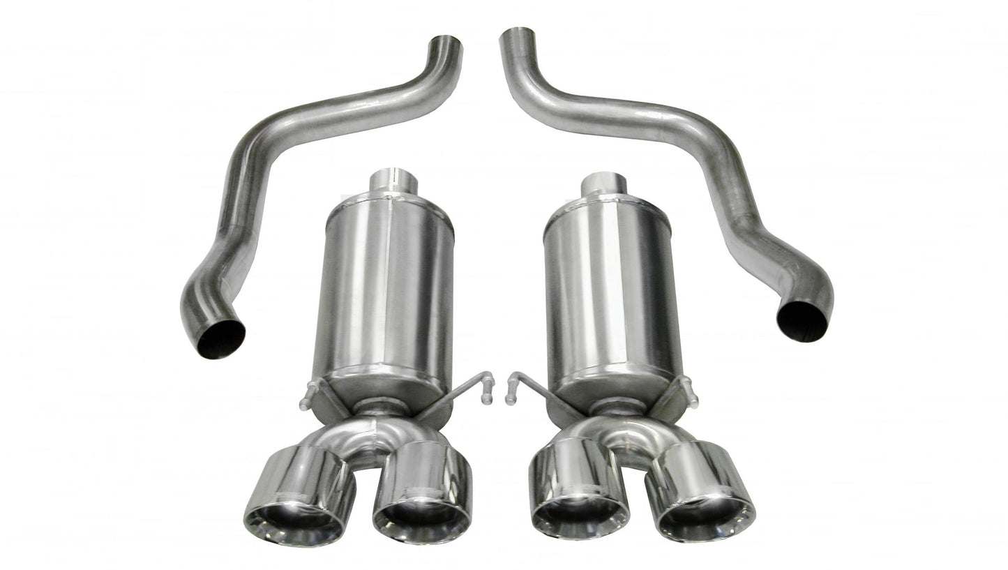 14469 Corsa 2.5 Inch Axle-Back Xtreme Dual Exhaust Polished 3.5 Inch Tips 05-08 Corvette 6.0L/6.2L Stainless Steel Corsa Performance - Mammoth Racing -COR14469
