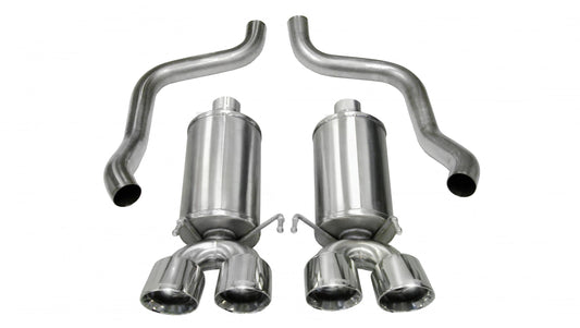 14469 Corsa 2.5 Inch Axle-Back Xtreme Dual Exhaust Polished 3.5 Inch Tips 05-08 Corvette 6.0L/6.2L Stainless Steel Corsa Performance - Mammoth Racing -COR14469