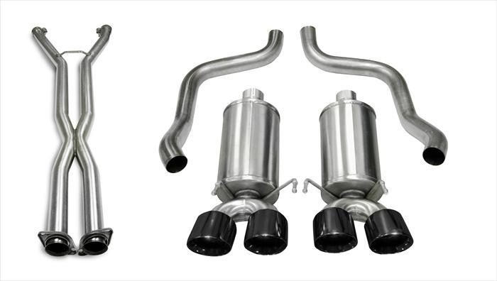 Corsa 14469CB4BLK 2.5 Inch Cat-Back Xtreme Dual Exhaust Black 3.5 Inch Tips - Mammoth Racing -COR14469CB4BLK