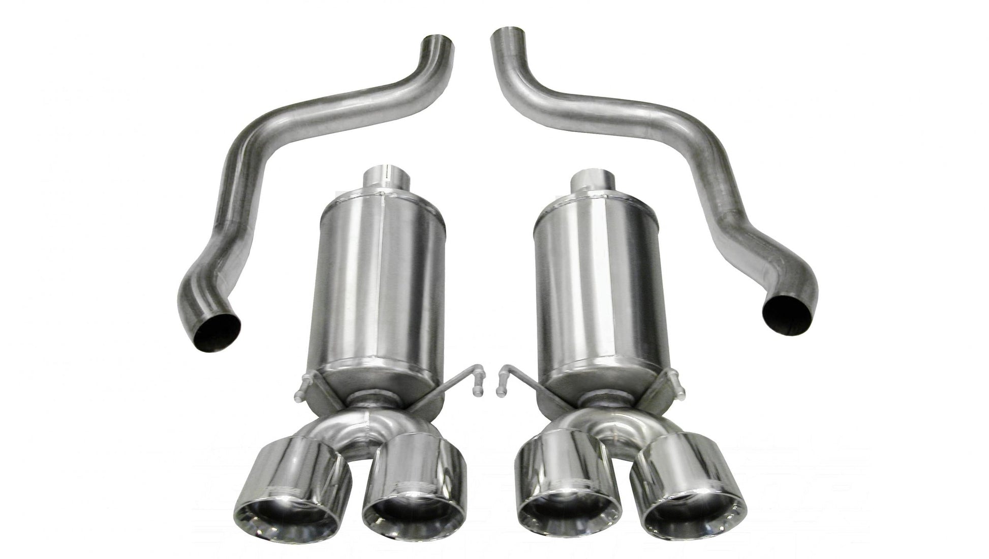 14470 Corsa 2.5 Inch Axle-Back Xtreme Dual Exhaust Polished 3.5 Inch Tips 09-13 Corvette 6.2L Stainless Steel Corsa Performance - Mammoth Racing -COR14470