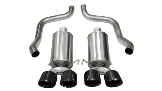 14470BLK Corsa 2.5 Inch Axle-Back Xtreme Dual Exhaust Black 3.5 Inch Tips 09-13 Corvette 6.2L Stainless Steel Corsa Performance - Mammoth Racing -COR14470BLK