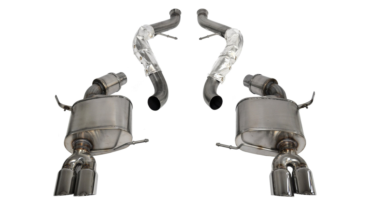 14568 Corsa 2.5 Inch Cat-Back Sport Dual Rear Exhaust 3.0 Inch Polished Tips 08-12 BMW M3 E92 Coupe/Convertible Stainless Steel Corsa Performance - Mammoth Racing -COR14568
