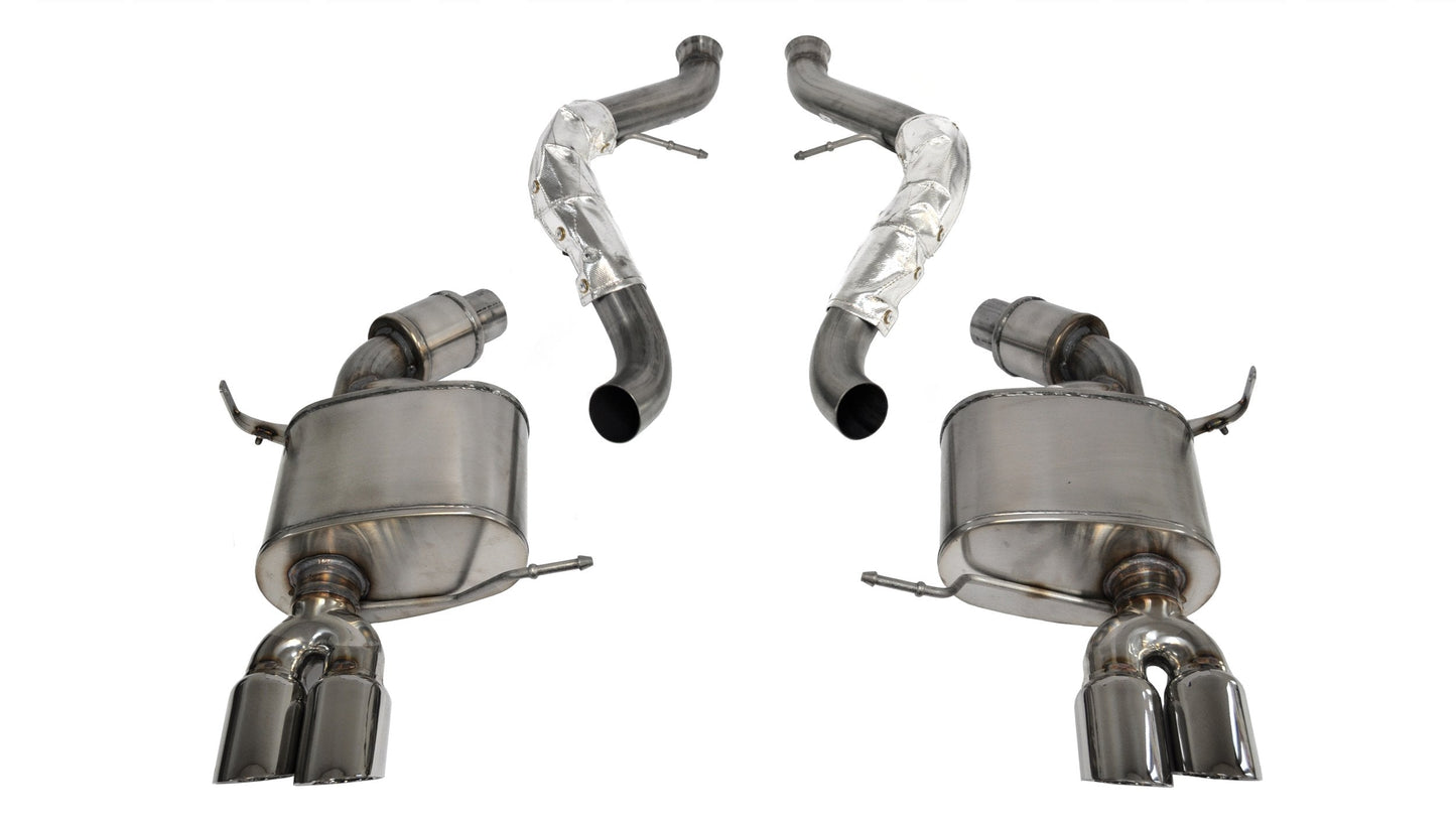 14569 Corsa 2.5 Inch Cat-Back Sport Dual Rear Exhaust 3.0 Inch Polished Tips 08-12 BMW M3 E90 Stainless Steel Corsa Performance - Mammoth Racing -COR14569