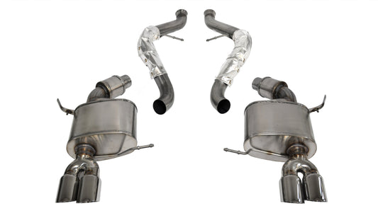 14569 Corsa 2.5 Inch Cat-Back Sport Dual Rear Exhaust 3.0 Inch Polished Tips 08-12 BMW M3 E90 Stainless Steel Corsa Performance - Mammoth Racing -COR14569