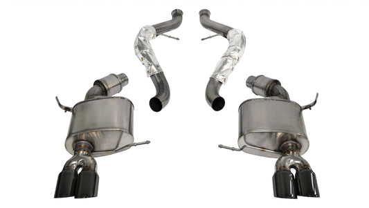 14569BLK Corsa 2.5 Inch Cat-Back Sport Dual Rear Exhaust 3.0 Inch Black Tips 08-12 BMW M3 E90 Stainless Steel Corsa Performance - Mammoth Racing -COR14569BLK