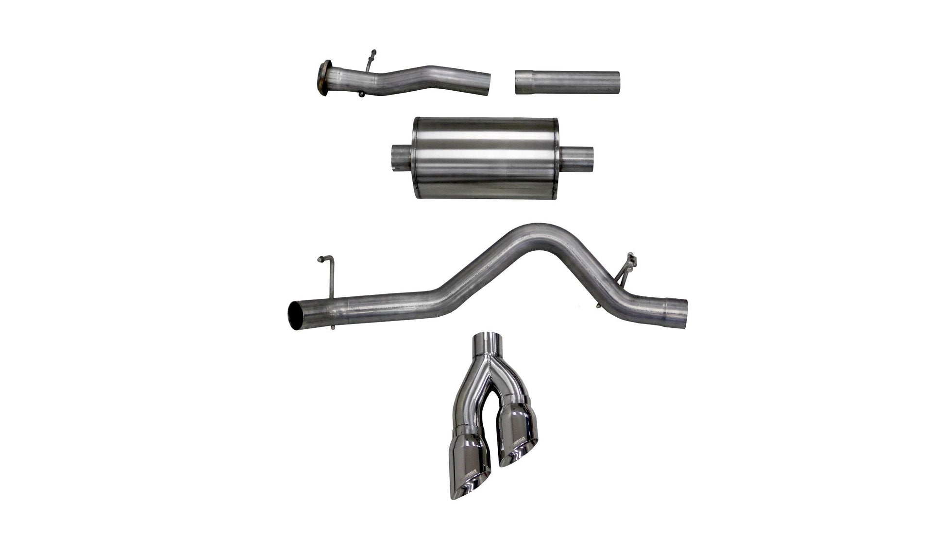Corsa 14745 3.0 Inch Cat-Back Sport Single Side Exit Exhaust 4.0 Inch Polished Tips - Mammoth Racing -COR14745
