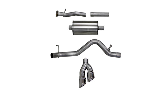 Corsa 14745 3.0 Inch Cat-Back Sport Single Side Exit Exhaust 4.0 Inch Polished Tips - Mammoth Racing -COR14745