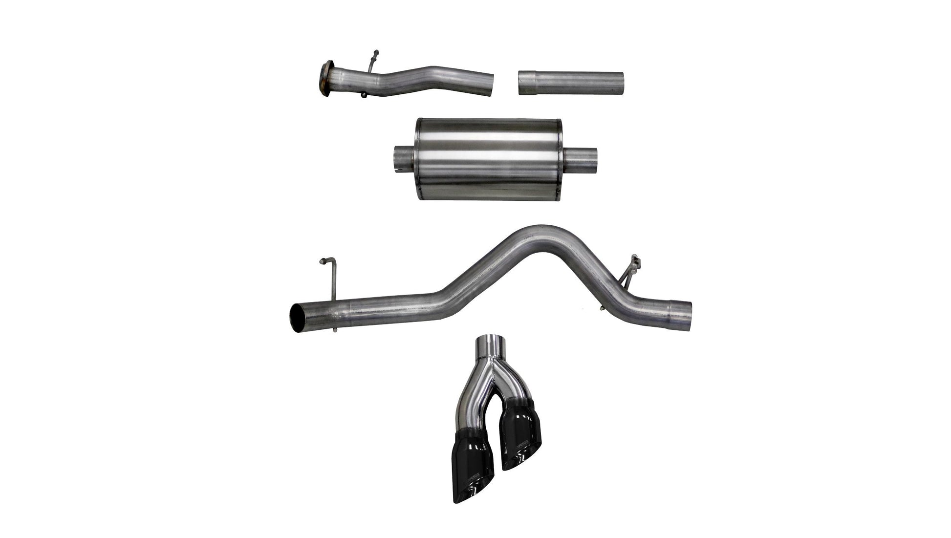 Corsa 14745BLK 3.0 Inch Cat-Back Sport Single Side Exit Exhaust 4.0 Inch Black Tips - Mammoth Racing -COR14745BLK