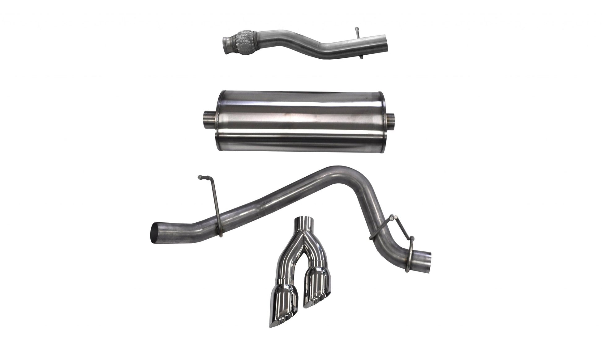 Corsa 14748 3.0 Inch Cat-Back Sport Single Side Exit Exhaust 4.0 Inch Polished Tips - Mammoth Racing -COR14748