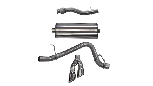 Corsa 14748 3.0 Inch Cat-Back Sport Single Side Exit Exhaust 4.0 Inch Polished Tips - Mammoth Racing -COR14748