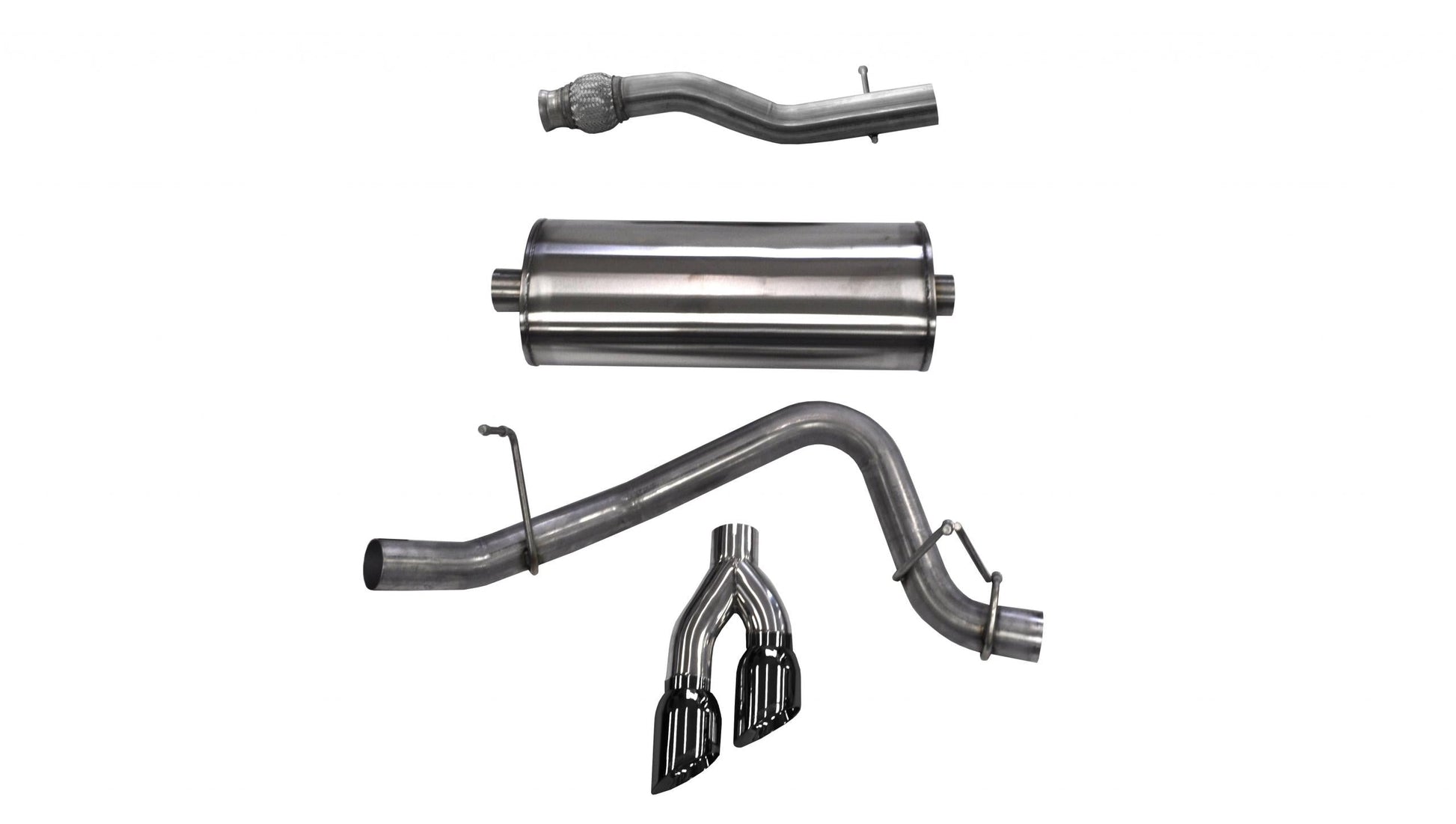 Corsa 14748BLK 3.0 Inch Cat-Back Sport Single Side Exit Exhaust 4.0 Inch Black Tips - Mammoth Racing -COR14748BLK