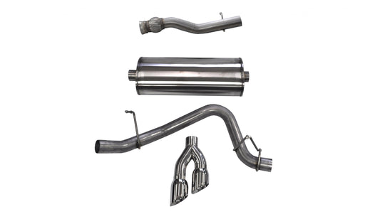 Corsa 14749 3.0 Inch Cat-Back Sport Single Side Exit Exhaust 4.0 Inch Polished Tips - Mammoth Racing -COR14749