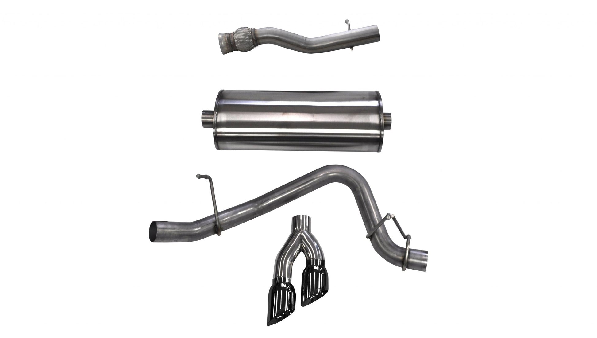 Corsa 14749BLK 3.0 Inch Cat-Back Sport Single Side Exit Exhaust 4.0 Inch Black Tips - Mammoth Racing -COR14749BLK
