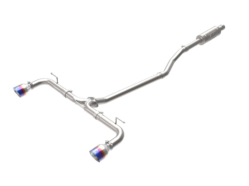 aFe Takeda 2-1/2in 304 SS Cat-Back Exhaust w/ Blue Flame Tips 14-18 Mazda 3 L4 2.0L/2.5L - Mammoth Racing -