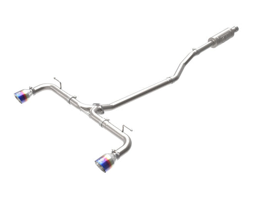 aFe Takeda 2-1/2in 304 SS Cat-Back Exhaust w/ Blue Flame Tips 14-18 Mazda 3 L4 2.0L/2.5L - Mammoth Racing -