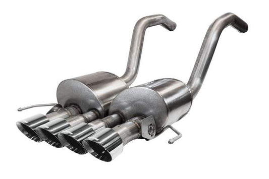 14777 Corsa Corvette 2.75 Inch Axle-Back w Dual Mode NPP Dual Rear Exit with Quad 4.5 inch Polished Pro-Series Tips Corsa - Mammoth Racing -COR14777
