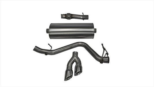Corsa 14871 3.0 Inch Cat-Back Sport Single Side Exit Exhaust 4.0 Inch Polished Tips 14-Present Silverado/Sierra 1500 Regular Cab/Standard Bed - Mammoth Racing -COR14871